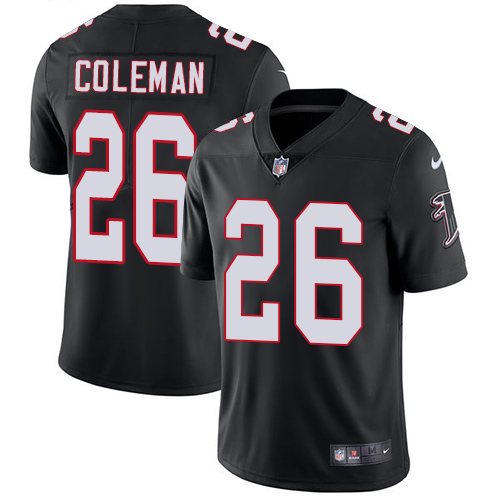 Nike Falcons #26 Tevin Coleman Black Alternate Men's Stitched NFL Vapor Untouchable Limited Jersey